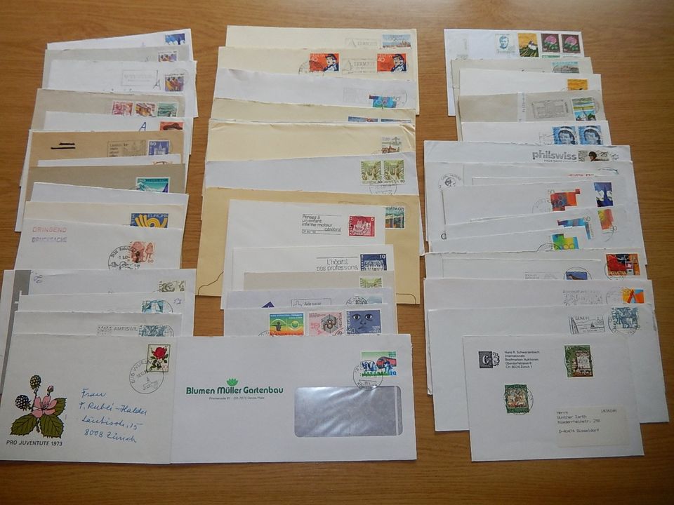 Schweiz: ca. 945 Briefe und Belege (überwiegend Bedarfsbriefe) in Krefeld