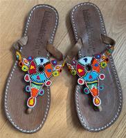 Schöne Sandalen Laidback London gr.39 Leder bunt top Bayern - Unterhaching Vorschau