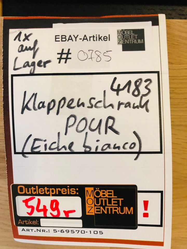Klappenschrank 4183 mit Schub Eiche bianco massiv (ebay #0785) in Altdorf