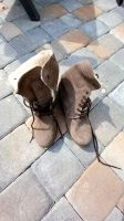 NEUE Schnürrstiefeletten in Taupe mit Fell Hessen - Bad Orb Vorschau