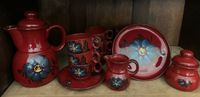 Vintage Rotes Steingut Kaffee-Set mit blauer Blume Nordrhein-Westfalen - Mülheim (Ruhr) Vorschau