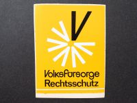 Werbeaufkleber Volksfürsorge Rechtsschutz 1980 Niedersachsen - Wolfsburg Vorschau