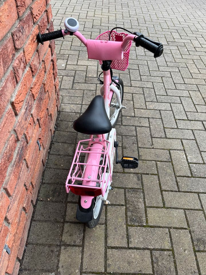 Fahrrad 14“ rosa/weiss Kinderfahrrad gebraucht in Niederkassel