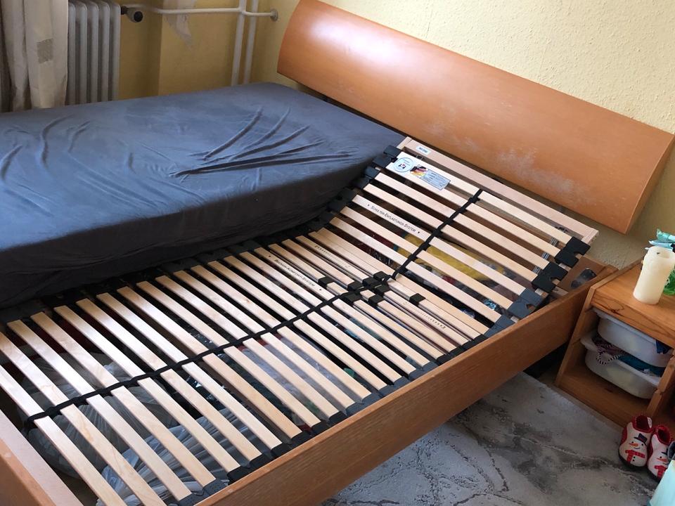 Hülsta- Doppelbett ,1XNachtschrank/ Helles   Buchen Holz in Hamburg