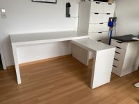 Malm Schreibtisch mit Ausziehplatte - weiß Niedersachsen - Salzgitter Vorschau