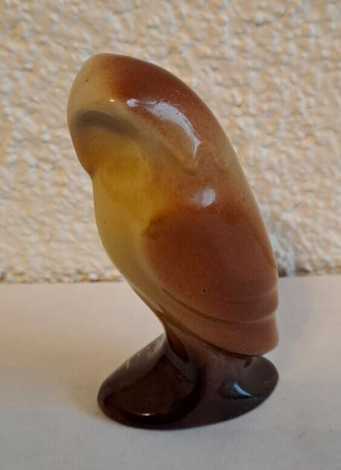 kleine Miniatur Porzellan Keramik Figur Eule 50/60er Vintage in Wirges  