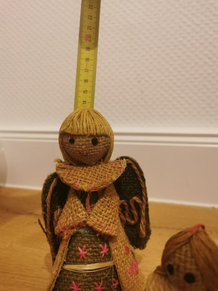 ✿✿✿ Antik Engel Jute Rupfen ALT ! Handarbeit Weihnachtsbaumspitze in Mannheim