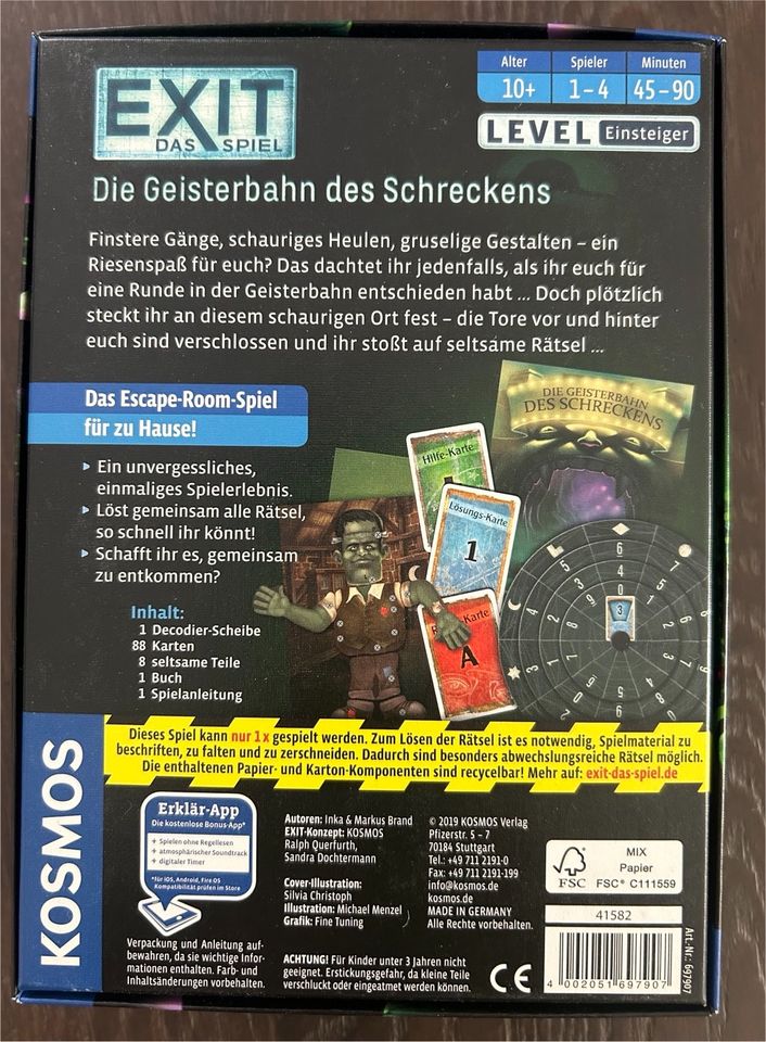 Exit das Spiel Die Geisterbahn des Schreckens Einsteiger Kosmos in Viersen