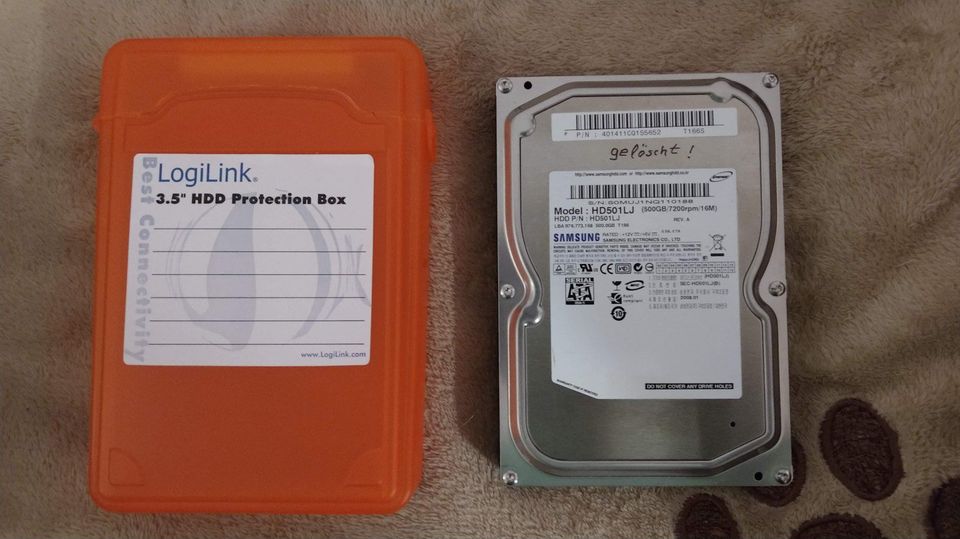 Festplatte HDD 3,5“ Samsung 500GB – Zugabe 1 LogiLink Protection in Bochum