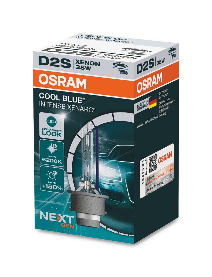 1x Osram D2S Xenon Brenner Xenarc Cool Blue NextGen. 6200K in Bad Schwartau