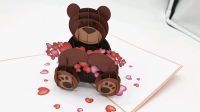 3D Pop up Karte Teddybär Herz Geburtstag Rheinland-Pfalz - Mülheim-Kärlich Vorschau