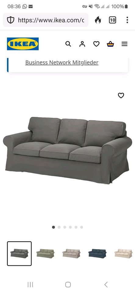 sofa mit Sessel von ikea serie ektrop in Duisburg