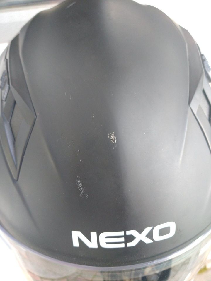 Motorradhelm NEXO Helm schwarz matt Größe XS (53-54 cm) in Erlau