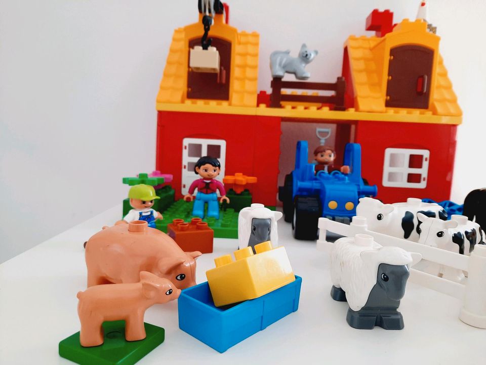 Lego Duplo 4665 großer Bauernhof mit Traktor Tiere Haus Zäune in Husby