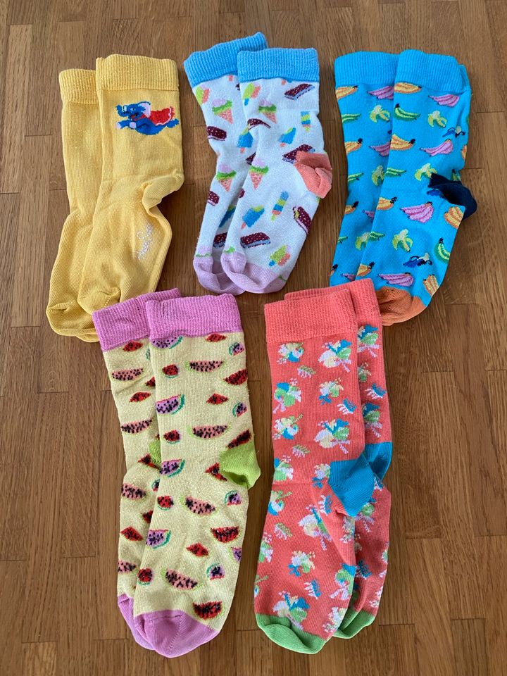 5 Paar Happy Socks für Kids / Größe 4-6 Jahre / top Zustand in Veitshöchheim