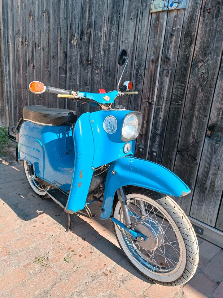 Simson Schwalbe KR51/1 BJ.75 3-Gang blau DDR-Moped -Neuteile- KBA in Klipphausen