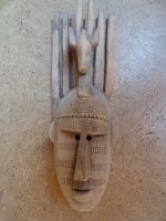 Afrikanische Holzmaske aus Senegal, geschnitzt, 58/19/15 cm Baden-Württemberg - Freudenstadt Vorschau