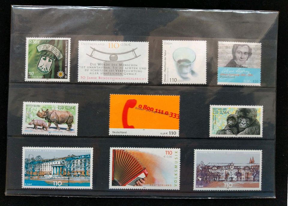 Briefmarkenbogen Deutsche Post 2001 (noch eingeschweißt) in Leipzig