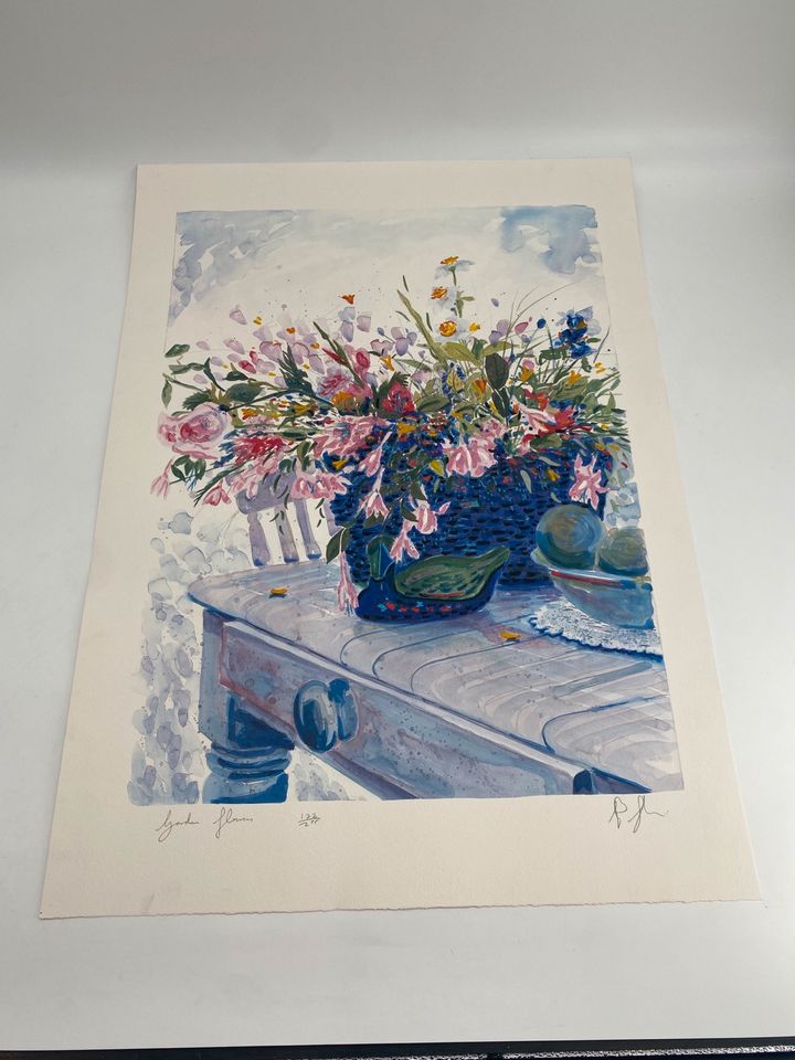 * PATRICK LIVINGSTONE GARDEN FLOWERS GRAPHIK  DRUCK LITHOGRAPHIE in Berlin