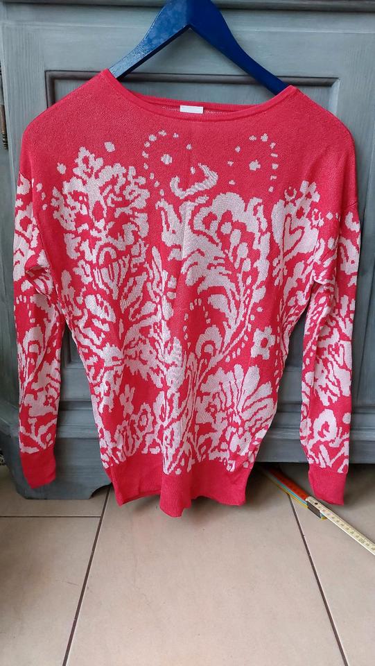 Leichte Pullover von Madeleine pink weiß Gr 40 42 dehnbar in Bochum