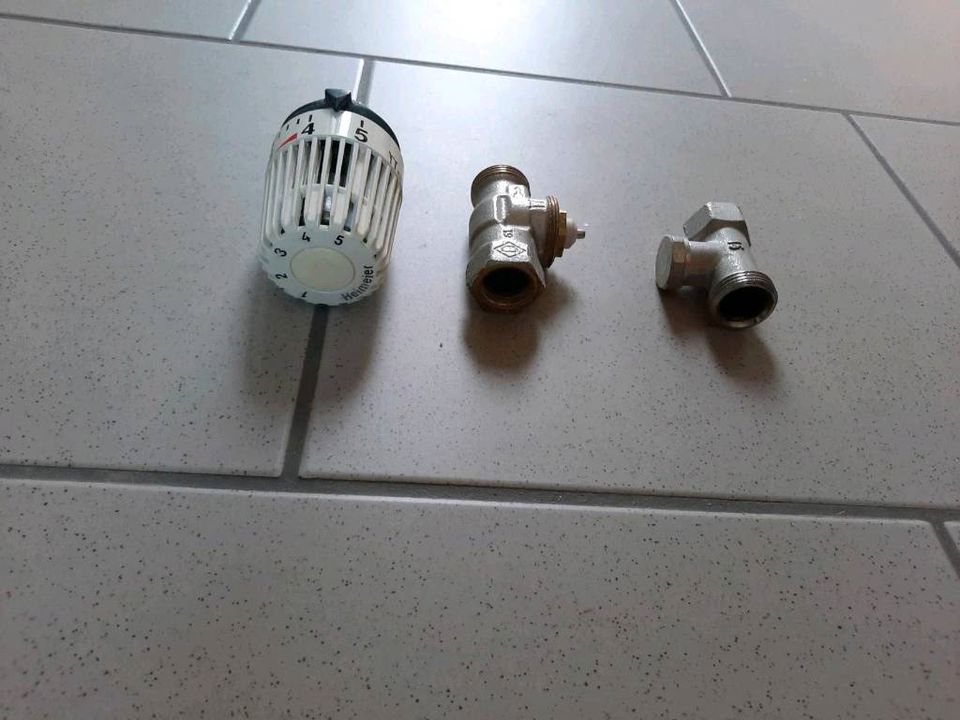 Heizkörper mit Anschlüsse, Thermostat, Entlüfter in Bad Orb