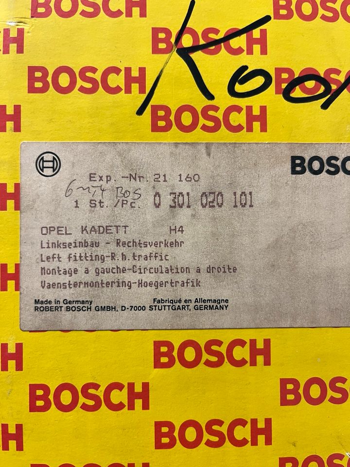 Opel Kadett D Scheinwerfer links Bosch neu NOS in Ruhmannsfelden