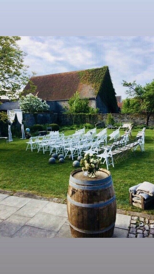 Sonnenschirm Schirm Vermietung Hochzeit Stühle mieten leihen in Sommerhausen Main