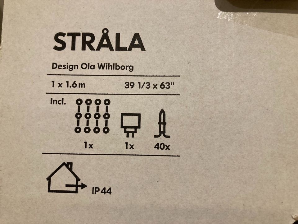 2x Lichterketten-Vorhang mit weißen Kugeln (Strala von IKEA) in Lahnau