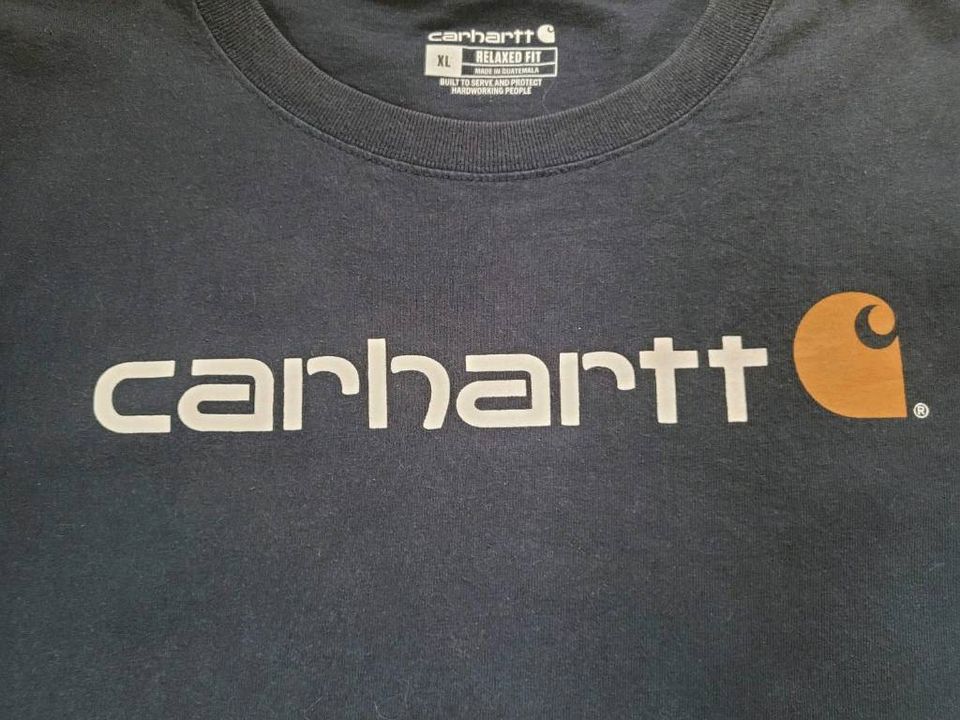 Carhartt T-Shirt dunkelblau Gr. XL relaxed fit navy Shirt in Speicher