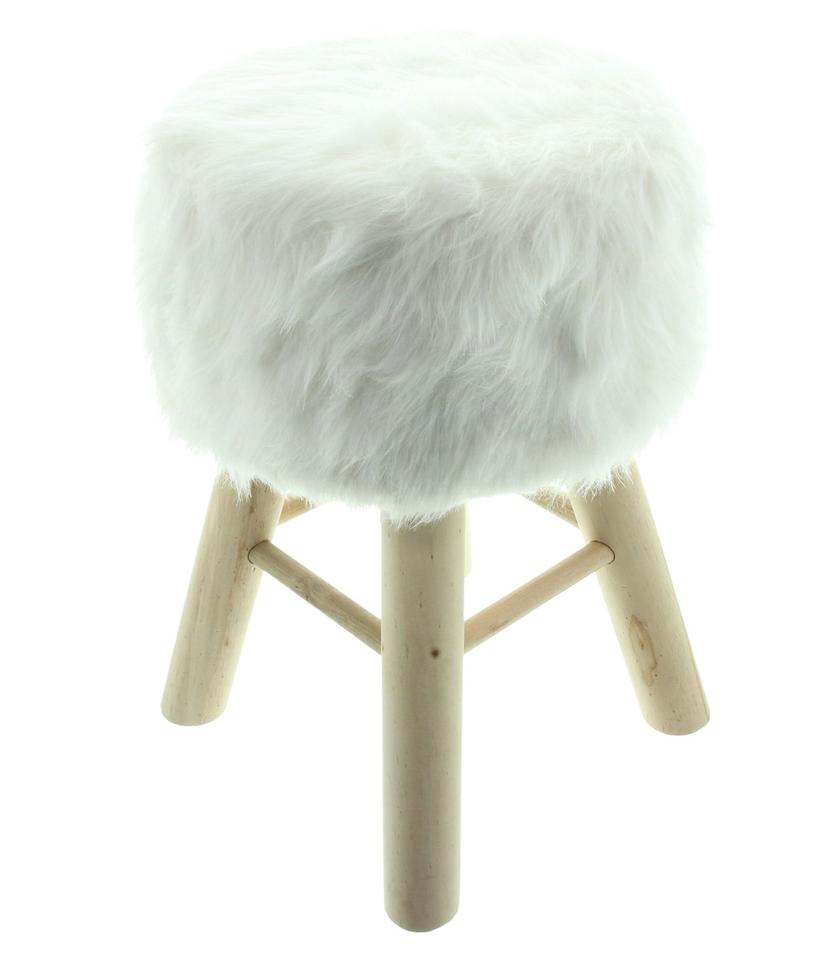 Hocker mit Kuschelfell * Dekohocker * Deko * Fell * Landhaus NEU in Eppenbrunn