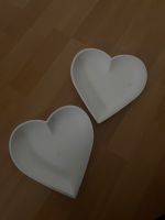 2x weiße, dekorative Herz Schalen, Schüsseln, Holz Ubstadt-Weiher - OT Ubstadt Vorschau