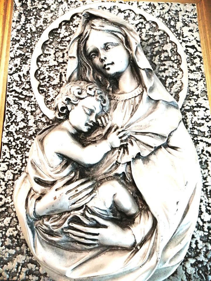 3D Wandbild/Heiligen Madonna ODER PADRE PIO 925 Silberplatte in St. Georgen