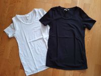 H&M MAMA 2er-Pack Jerseyshirts Schwangerschaft Gr. M schwarz weiß Frankfurt am Main - Dornbusch Vorschau