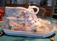 Primigi  Sneakers Leinenschuhe edel rar Kommunion Blumen creme we Rheinland-Pfalz - Kordel Vorschau