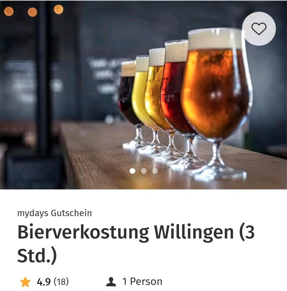 2 Mydays Gutscheine für eine Bierverkostung in Willingen in Beckum
