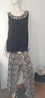 Sommer Zweiteiler, Schwarz/Animal Print, Top und Hose, Gr.38-40 Sachsen-Anhalt - Halle Vorschau