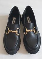 Damen Halbschuhe/Slipper/Loafe, INUOVO, schwarz, Größe 38, Leder Hessen - Bad Nauheim Vorschau