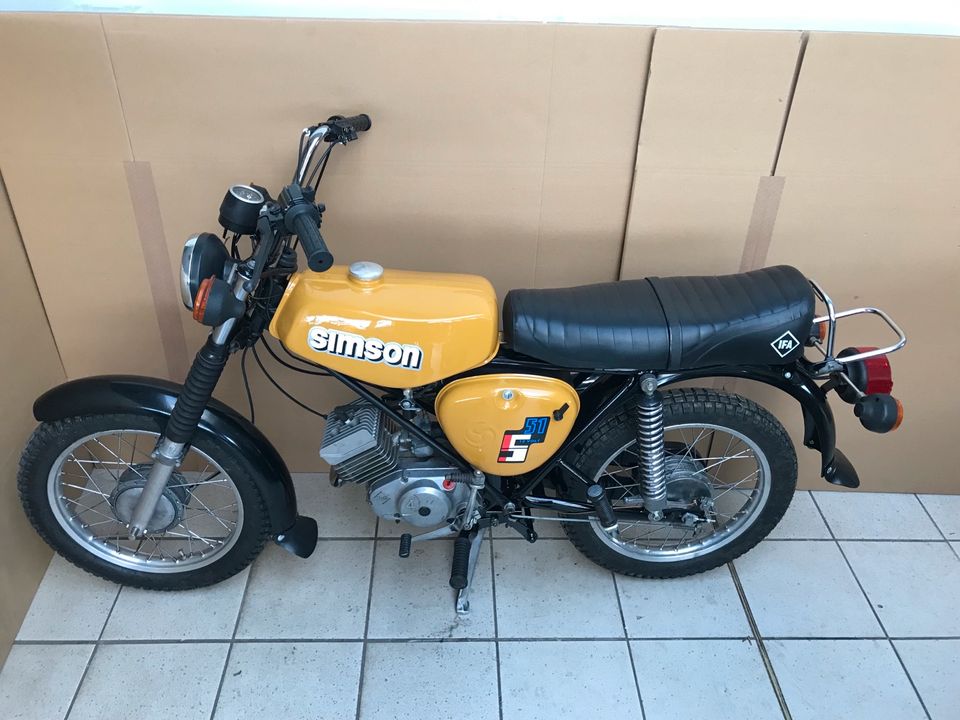 Simson S51 Enduro S51E 4 Gang Gelb 60km/h Papiere Versand M500 * in Calbe (Saale)