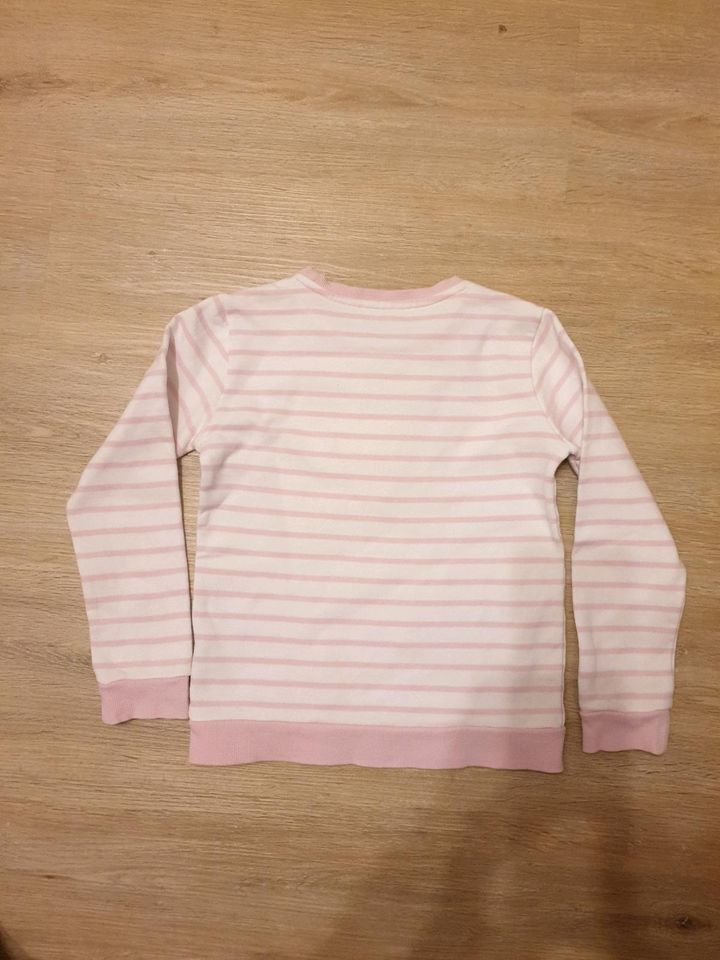 Steiff Sweatshirt in Rosa/Weiß gestreift.  Gr.116.  Top Zustand ❤ in Schwendi