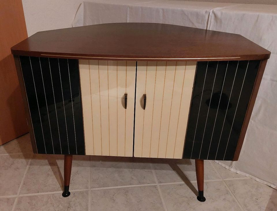 Rockabilly  Eckkommode  Eckschrank 50/60er Midcentury TV Schrank in Oberzent