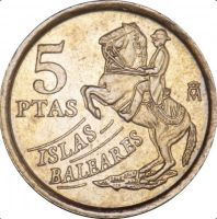 Spanien 5 Pesetas " Islas-Baleares " Sondermünze 1997 Nordrhein-Westfalen - Hamm Vorschau