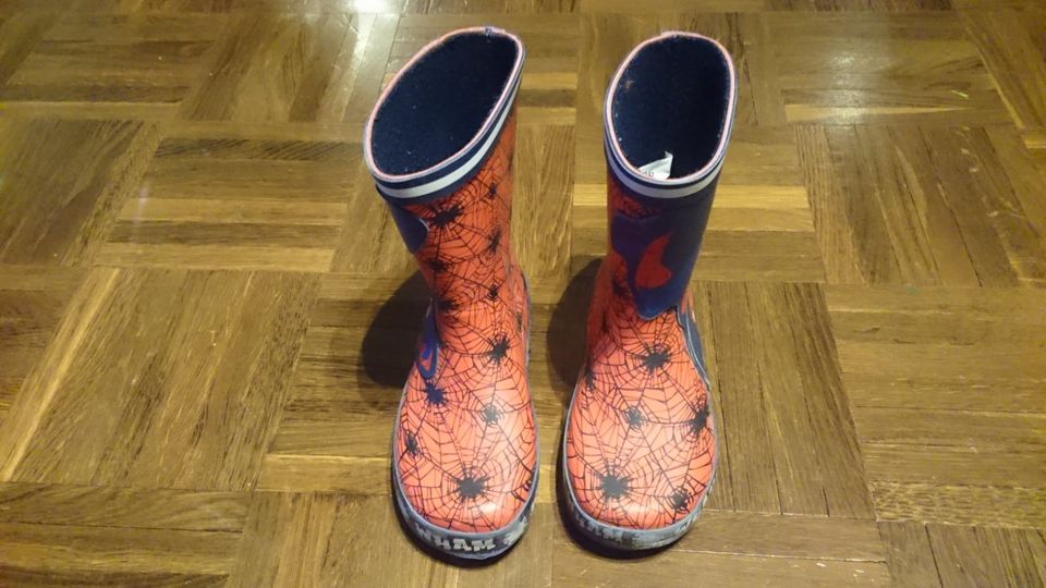 Spiderman Gummistiefel ungefüttert Größe 26 in Eresing