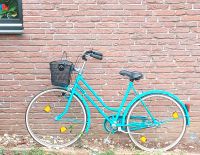 Vintage Damen Fahrrad türkis mit Fahrradkorb und Gelsattel Nordrhein-Westfalen - Haltern am See Vorschau