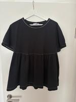 Zara Schösschen T-Shirt schwarz/ grau Gr.L Nordrhein-Westfalen - Jüchen Vorschau