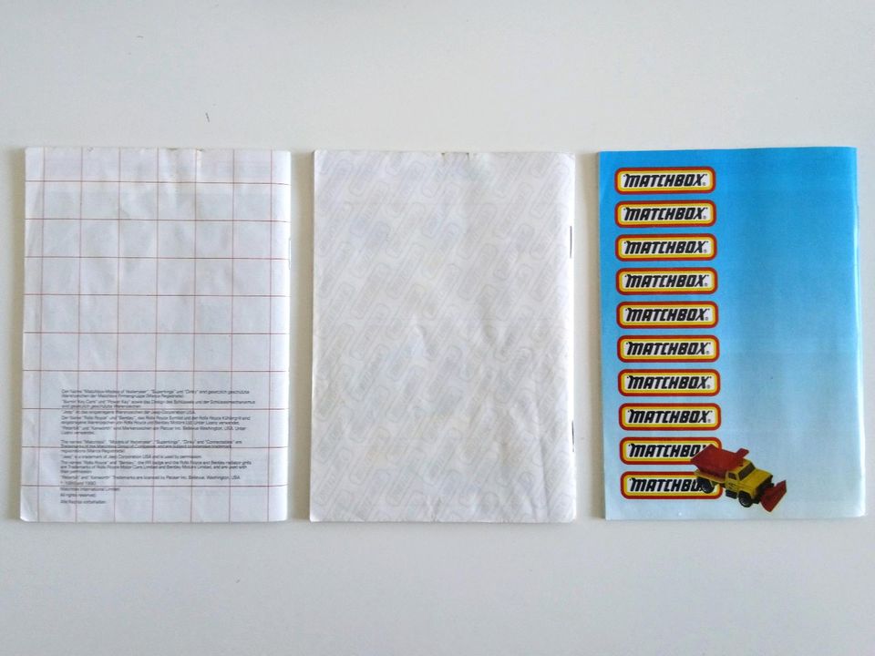 Matchbox Kataloge 1990, 1991 und 1992 in Berlin