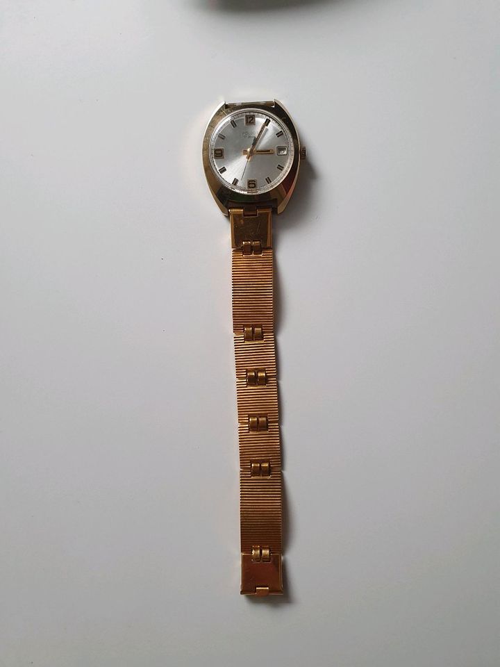 Sehr seltene Uhr Poljot 17Jewels /Armband AU gepunzt Gold Rarität in Berlin