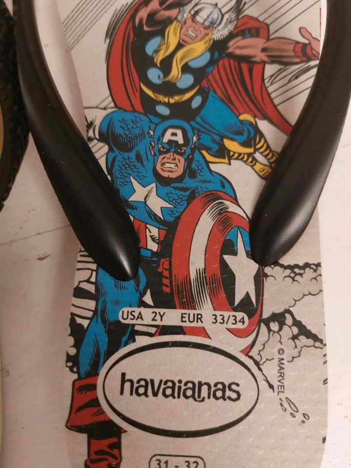 Havaianas The Avengers  Weiss  Größe EUR 33 - 34 in Germering