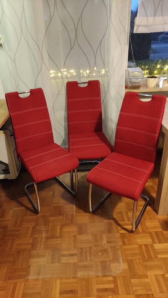 3x Schwingstuhl Schwingstühle Weinrot Esszimmer Stühle Stuhl in Hamburg