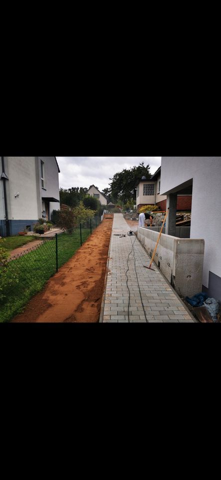 Pflaster verlegen ,Terrassen platten verlegen,Mauer Arbeit,Lstein in Espenau