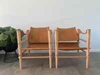 CINAS •Noble• Stühle Set aus Leder & Bambus - Cognac braun Nürnberg (Mittelfr) - Großreuth b Schweinau Vorschau